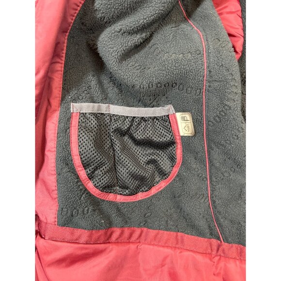 Columbia Coat Mens Large Red Waterproof Detachable Hood Zip Snap Pockets - Picture 7 of 16